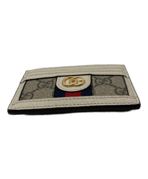 GUCCI（グッチ）GUCCI (グッチ) オフィディア GGスプリーム カードケース ベージュ×アイボリーの古着・服飾アイテム