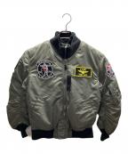 HOUSTONヒューストン）の古着「MA-1ジャケット」｜カーキ