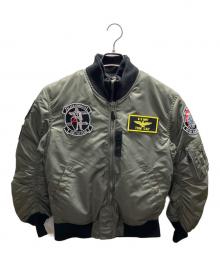 HOUSTON（ヒューストン）の古着「MA-1ジャケット」｜カーキ