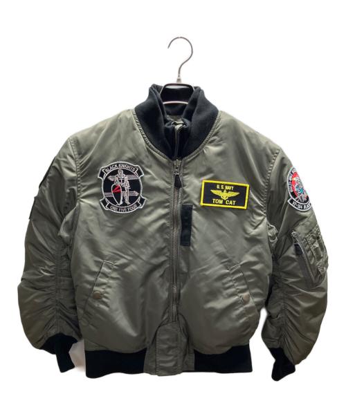 HOUSTON（ヒューストン）HOUSTON (ヒューストン) MA-1ジャケット カーキ サイズ:xsの古着・服飾アイテム