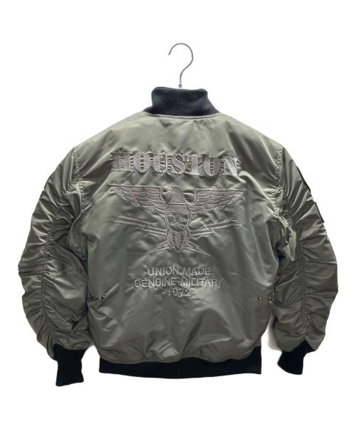 HOUSTON（ヒューストン）HOUSTON (ヒューストン) MA-1ジャケット カーキ サイズ:xsの古着・服飾アイテム