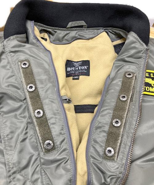 HOUSTON（ヒューストン）HOUSTON (ヒューストン) MA-1ジャケット カーキ サイズ:xsの古着・服飾アイテム