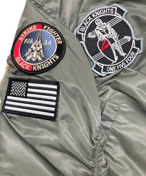 HOUSTON（ヒューストン）HOUSTON (ヒューストン) MA-1ジャケット カーキ サイズ:xsの古着・服飾アイテム