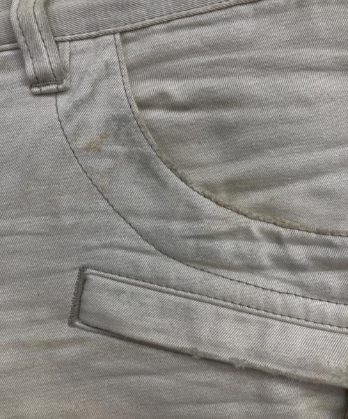 BALMAIN（バルマン）BALMAIN (バルマン) リペア加工蛇腹バイカーパンツ ベージュ サイズ:30の古着・服飾アイテム