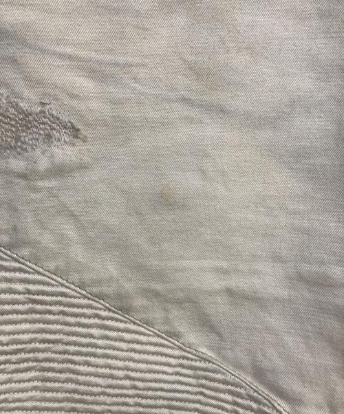 BALMAIN（バルマン）BALMAIN (バルマン) リペア加工蛇腹バイカーパンツ ベージュ サイズ:30の古着・服飾アイテム