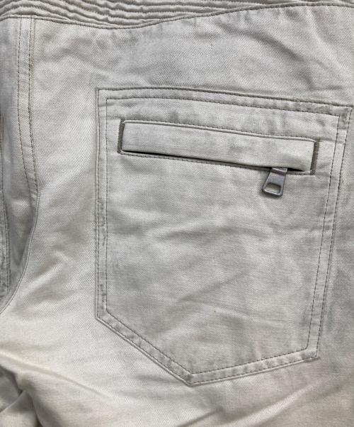 BALMAIN（バルマン）BALMAIN (バルマン) リペア加工蛇腹バイカーパンツ ベージュ サイズ:30の古着・服飾アイテム