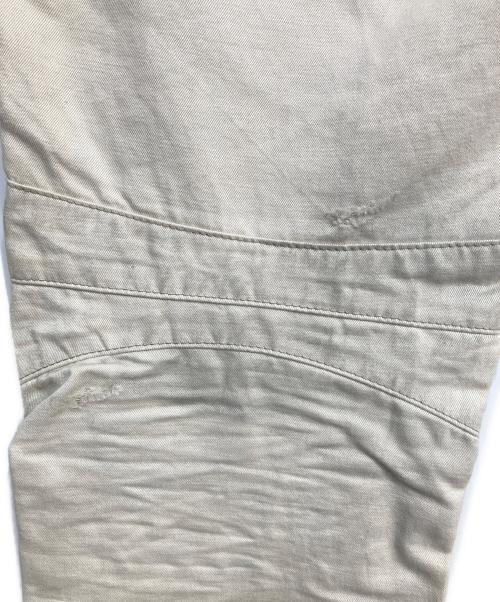 BALMAIN（バルマン）BALMAIN (バルマン) リペア加工蛇腹バイカーパンツ ベージュ サイズ:30の古着・服飾アイテム
