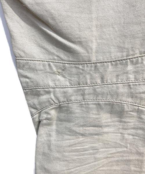 BALMAIN（バルマン）BALMAIN (バルマン) リペア加工蛇腹バイカーパンツ ベージュ サイズ:30の古着・服飾アイテム