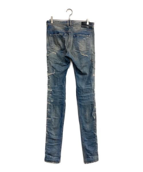 DIESEL Black Gold（ディーゼル ブラック ゴールド）DIESEL BLACK GOLD (ディーゼル ブラック ゴールド) ダメージ加工デニムパンツ ブルー サイズ:28の古着・服飾アイテム