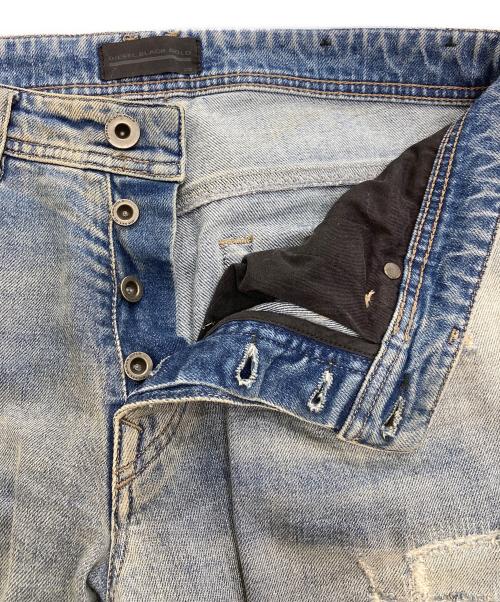DIESEL Black Gold（ディーゼル ブラック ゴールド）DIESEL BLACK GOLD (ディーゼル ブラック ゴールド) ダメージ加工デニムパンツ ブルー サイズ:28の古着・服飾アイテム