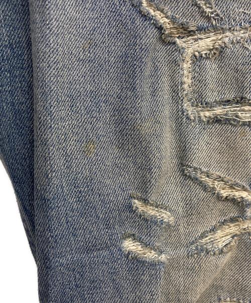 DIESEL Black Gold（ディーゼル ブラック ゴールド）DIESEL BLACK GOLD (ディーゼル ブラック ゴールド) ダメージ加工デニムパンツ ブルー サイズ:28の古着・服飾アイテム
