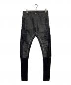 DIESEL Black Goldディーゼル ブラック ゴールド）の古着「切替デニムパンツ」｜ブラック