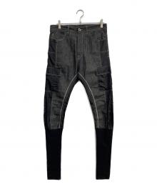 DIESEL Black Gold（ディーゼル ブラック ゴールド）の古着「切替デニムパンツ」｜ブラック