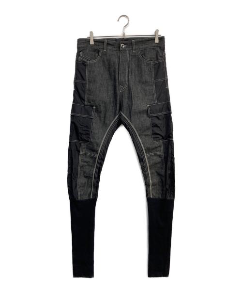 DIESEL Black Gold（ディーゼル ブラック ゴールド）DIESEL BLACK GOLD (ディーゼル ブラック ゴールド) 切替デニムパンツ ブラック サイズ:30の古着・服飾アイテム