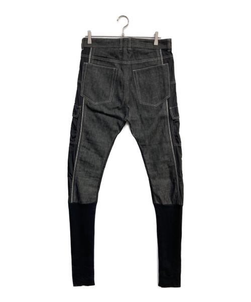 DIESEL Black Gold（ディーゼル ブラック ゴールド）DIESEL BLACK GOLD (ディーゼル ブラック ゴールド) 切替デニムパンツ ブラック サイズ:30の古着・服飾アイテム