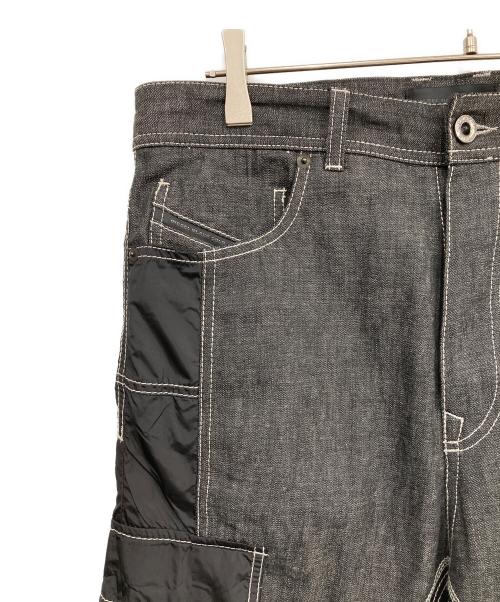 DIESEL Black Gold（ディーゼル ブラック ゴールド）DIESEL BLACK GOLD (ディーゼル ブラック ゴールド) 切替デニムパンツ ブラック サイズ:30の古着・服飾アイテム