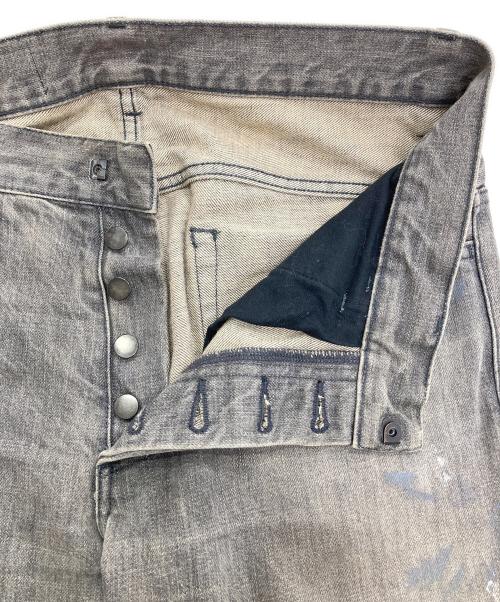BALMAIN（バルマン）BALMAIN (バルマン) ペイントUSED加工デニムパンツ グレー サイズ:29の古着・服飾アイテム