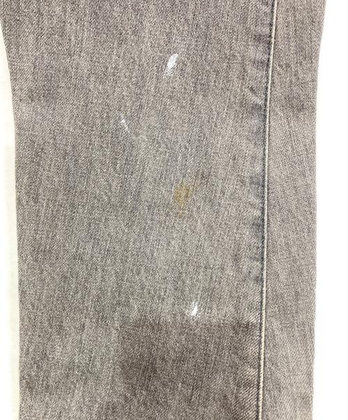 BALMAIN（バルマン）BALMAIN (バルマン) ペイントUSED加工デニムパンツ グレー サイズ:29の古着・服飾アイテム