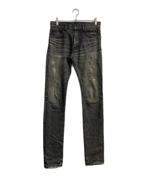 BALMAIN（バルマン）BALMAIN (バルマン) リペア加工デニムパンツ グレー サイズ:29の古着・服飾アイテム