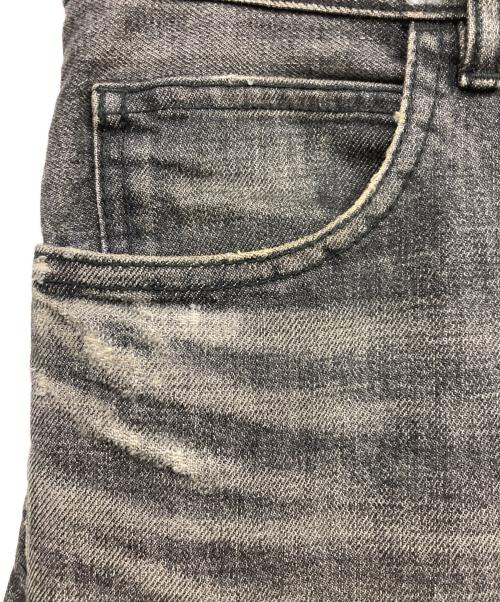 BALMAIN（バルマン）BALMAIN (バルマン) リペア加工デニムパンツ グレー サイズ:29の古着・服飾アイテム