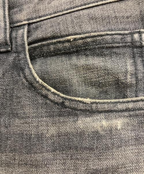 BALMAIN（バルマン）BALMAIN (バルマン) リペア加工デニムパンツ グレー サイズ:29の古着・服飾アイテム