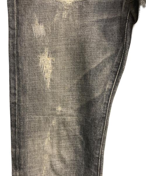 BALMAIN（バルマン）BALMAIN (バルマン) リペア加工デニムパンツ グレー サイズ:29の古着・服飾アイテム