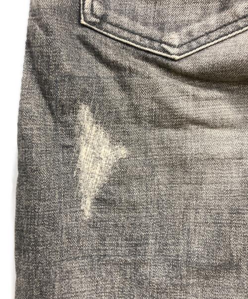 BALMAIN（バルマン）BALMAIN (バルマン) リペア加工デニムパンツ グレー サイズ:29の古着・服飾アイテム