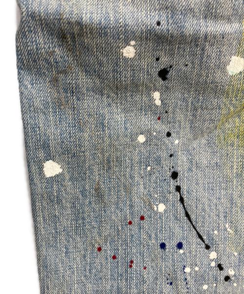JURY BLACK（ジュリー ブラック）JURY BLACK (ジュリー ブラック) USED加工スタッズデニムパンツ ブルー サイズ:1の古着・服飾アイテム
