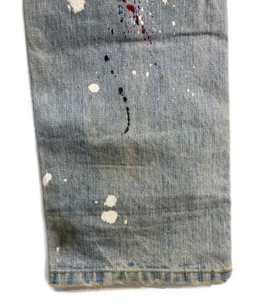 JURY BLACK（ジュリー ブラック）JURY BLACK (ジュリー ブラック) USED加工スタッズデニムパンツ ブルー サイズ:1の古着・服飾アイテム