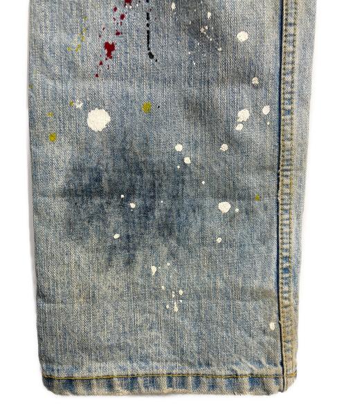 JURY BLACK（ジュリー ブラック）JURY BLACK (ジュリー ブラック) USED加工スタッズデニムパンツ ブルー サイズ:1の古着・服飾アイテム