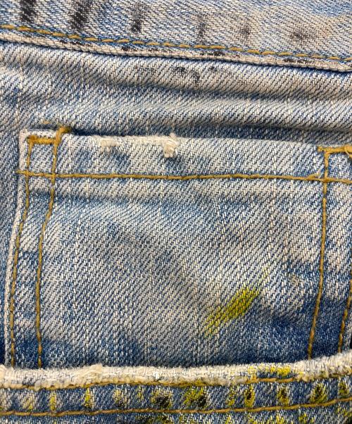 JURY BLACK（ジュリー ブラック）JURY BLACK (ジュリー ブラック) USED加工スタッズデニムパンツ ブルー サイズ:1の古着・服飾アイテム