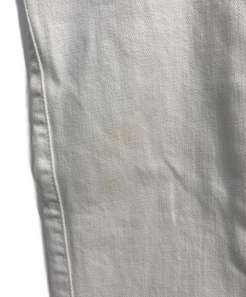 BALMAIN（バルマン）BALMAIN (バルマン) ダメージ加工蛇腹バイカーデニム ライトブルー サイズ:30の古着・服飾アイテム