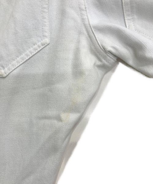 BALMAIN（バルマン）BALMAIN (バルマン) ダメージ加工蛇腹バイカーデニム ライトブルー サイズ:30の古着・服飾アイテム