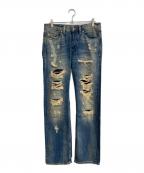 DIESELディーゼル）の古着「VIKER ダメージ加工デニムパンツ」｜ブルー