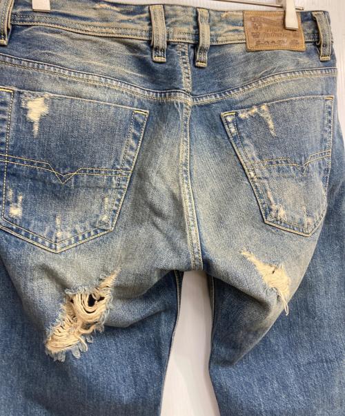 DIESEL（ディーゼル）DIESEL (ディーゼル) VIKER ダメージ加工デニムパンツ ブルー サイズ: W30×L32の古着・服飾アイテム