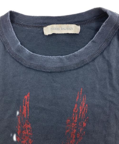 PIERRE BALMAIN（ピエール バルマン）PIERRE BALMAIN (ピエール バルマン) ヴィンテージ加工半袖Tシャツ グレー サイズ:XSの古着・服飾アイテム