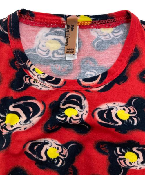 JOHN GALLIANO（ジョンガリアーノ）JOHN GALLIANO (ジョンガリアーノ) 半袖Tシャツ レッド サイズ:US XSの古着・服飾アイテム