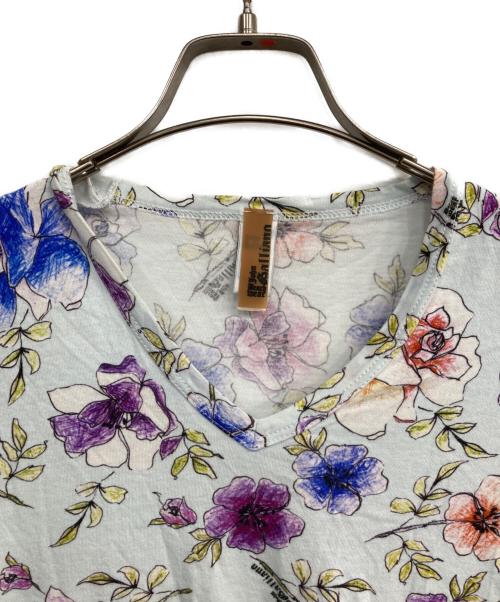 JOHN GALLIANO（ジョンガリアーノ）JOHN GALLIANO (ジョンガリアーノ) 花柄Tシャツ ブルー サイズ:ｓの古着・服飾アイテム