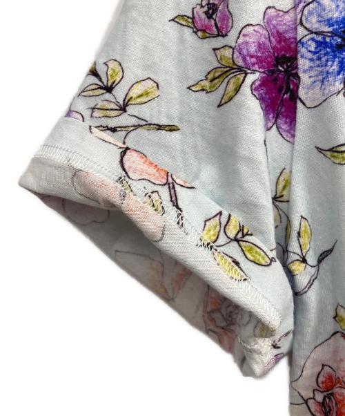 JOHN GALLIANO（ジョンガリアーノ）JOHN GALLIANO (ジョンガリアーノ) 花柄Tシャツ ブルー サイズ:ｓの古着・服飾アイテム