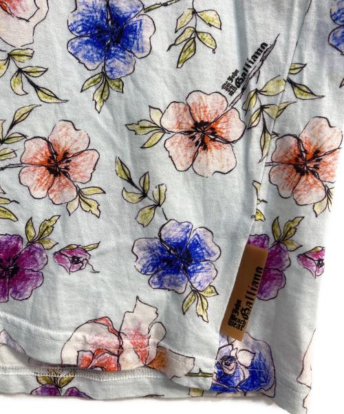 JOHN GALLIANO（ジョンガリアーノ）JOHN GALLIANO (ジョンガリアーノ) 花柄Tシャツ ブルー サイズ:ｓの古着・服飾アイテム
