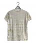 JOHN GALLIANO (ジョンガリアーノ) ニュースペーパー柄 半袖Tシャツ ホワイト×ゴールド サイズ:XXS：8000円