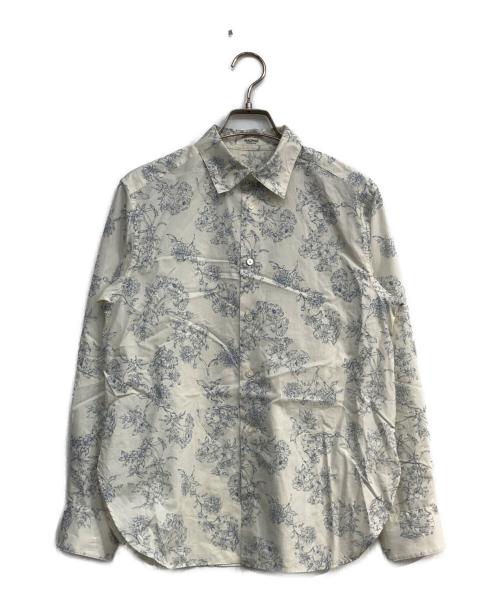 MACPHEE（マカフィー）MACPHEE (マカフィー) ブルームプリント レギュラーカラーシャツ ホワイト サイズ:36の古着・服飾アイテム