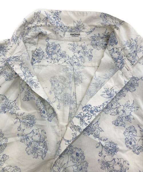 MACPHEE（マカフィー）MACPHEE (マカフィー) ブルームプリント レギュラーカラーシャツ ホワイト サイズ:36の古着・服飾アイテム