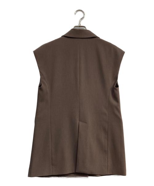 Noble（ノーブル）Noble (ノーブル) ピークドカラーロングジレ ブラウン サイズ:Ｓ（36）の古着・服飾アイテム