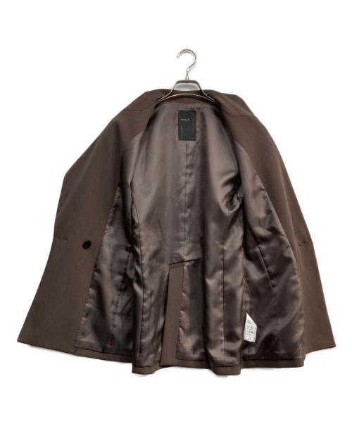 Noble（ノーブル）Noble (ノーブル) ピークドカラーロングジレ ブラウン サイズ:Ｓ（36）の古着・服飾アイテム