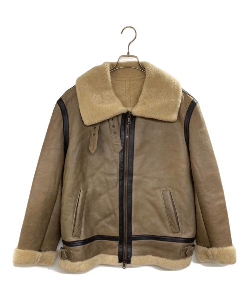 quattrocchi by International Gallery（クアトロッキ バイ インターナショナル ギャラリー）quattrocchi by International Gallery (クアトロッキ バイ インターナショナル ギャラリー) B-3ムートンジャケット ブラウン サイズ:50の古着・服飾アイテム