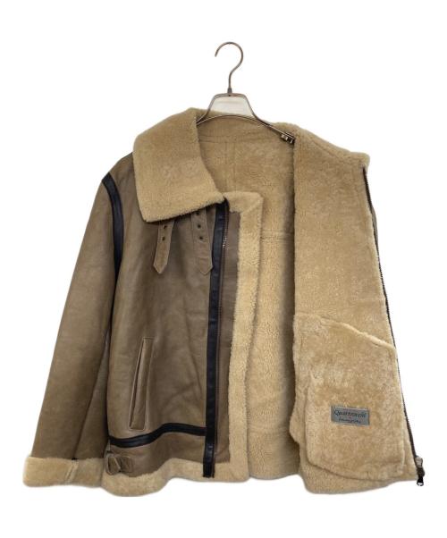 quattrocchi by International Gallery（クアトロッキ バイ インターナショナル ギャラリー）quattrocchi by International Gallery (クアトロッキ バイ インターナショナル ギャラリー) B-3ムートンジャケット ブラウン サイズ:50の古着・服飾アイテム