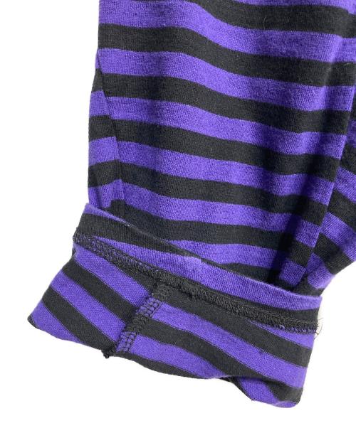 UNDERCOVERISM（アンダーカバーイズム）UNDERCOVERISM (アンダーカバーイズム) ボーダーカットソー パープル サイズ:5の古着・服飾アイテム