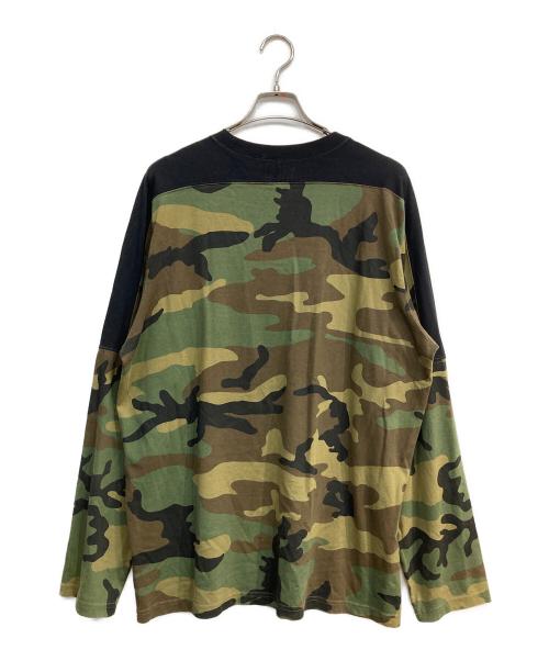 SUPREME（シュプリーム）Supreme (シュプリーム) Camo Paneled L/S Top カーキ×ブラウン サイズ:Lの古着・服飾アイテム