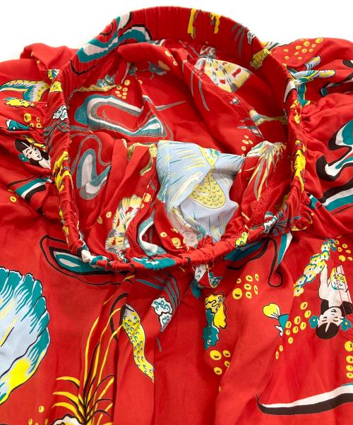 Sun Surf（サンサーフ）Sun Surf (サンサーフ) BEAMS BOY (ビームスボーイ) ハワイアンクレイジーロングスカート レッド サイズ:freeの古着・服飾アイテム